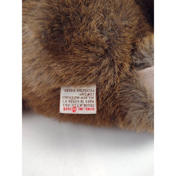 GUND Plush Brown Bunny Rabbit Realistic Stuffed Animal Toy Soft Vintage 1985 - Picture 8 of 10